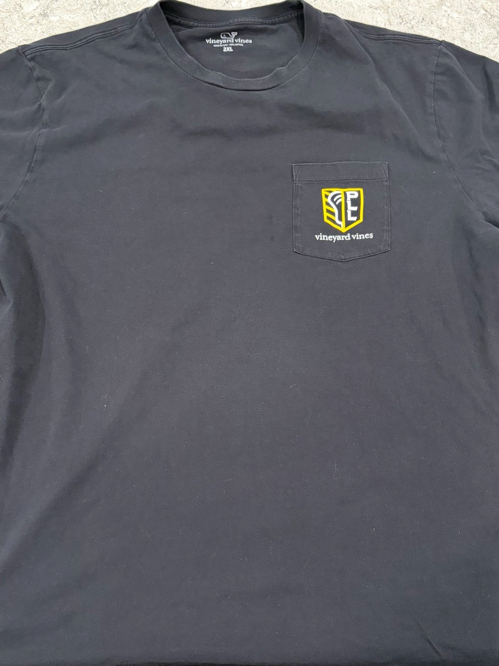Vineyard Vines PLL Professional Lacrosse League Men's Black Pocket T-Shirt-XXL